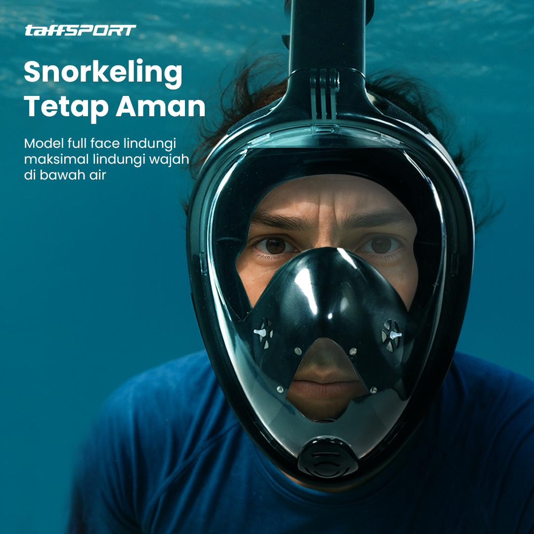 TaffSPORT Snorkeling Full Face Size L/XL untuk Mi GoPro - M2068G
