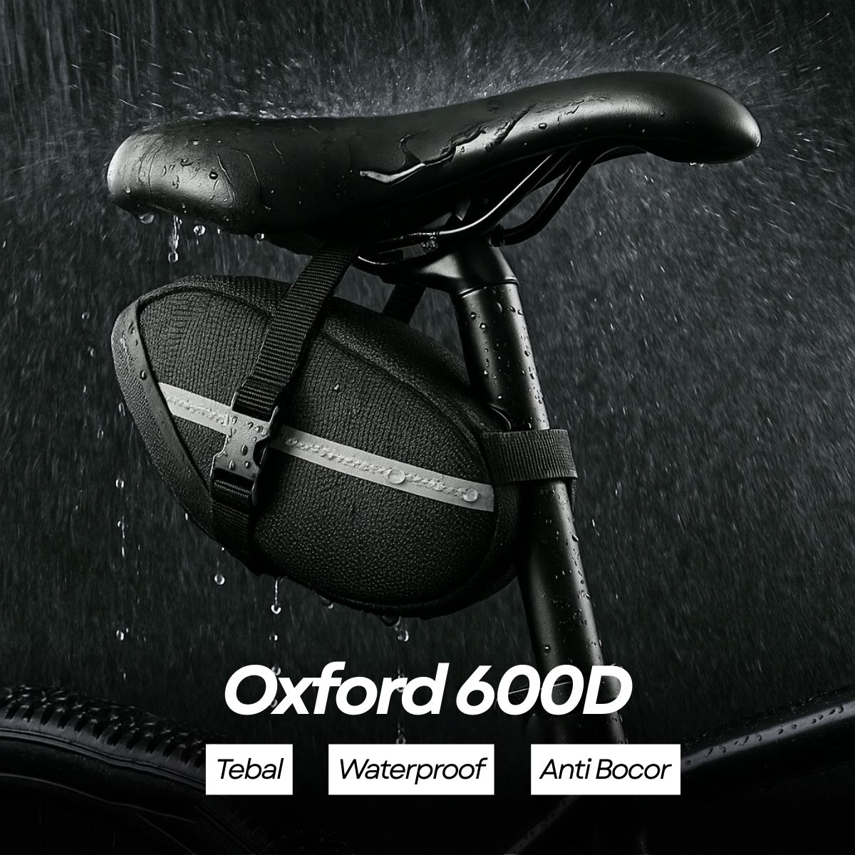 B-SOUL Tas Sepeda Waterproof Storage Saddle Bag Seat Cycling Tail Bag