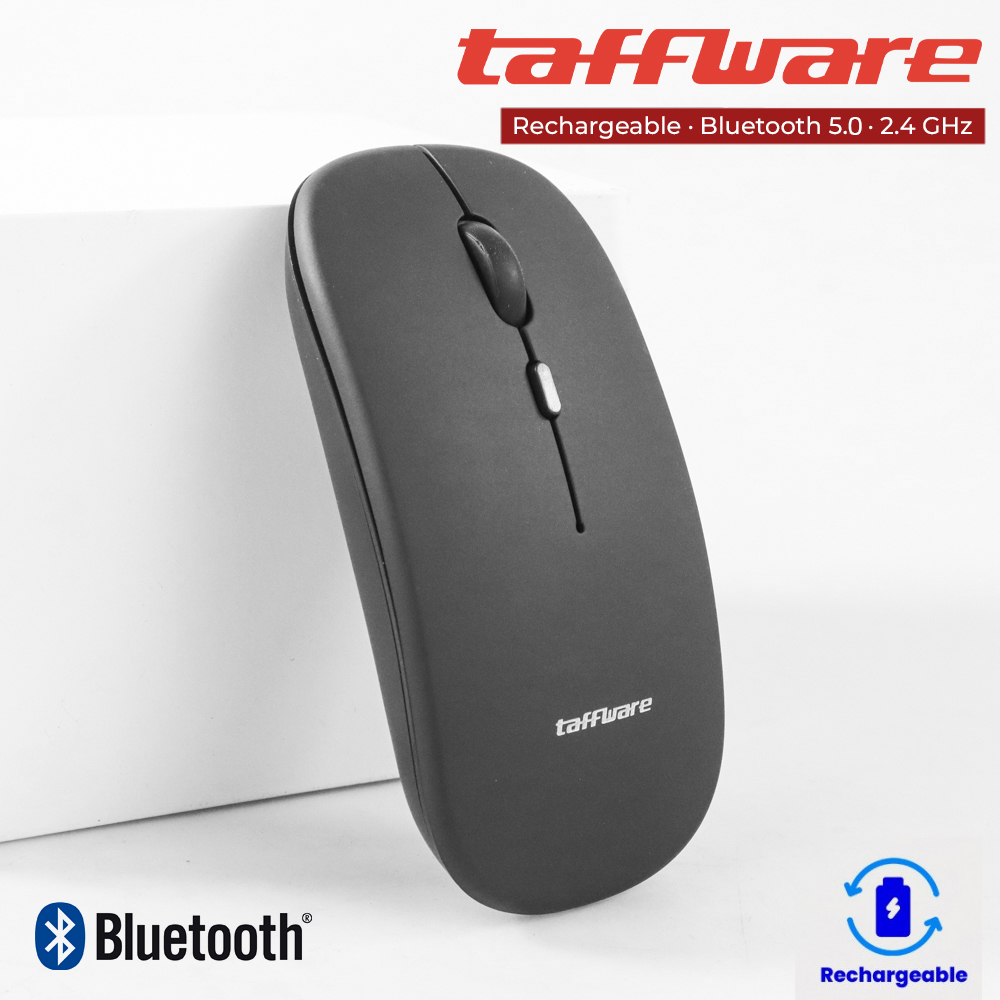 Taffware Mouse Wireless Bluetooth Optical 2.4GHz Silent Click 1600DPI - M8120G
