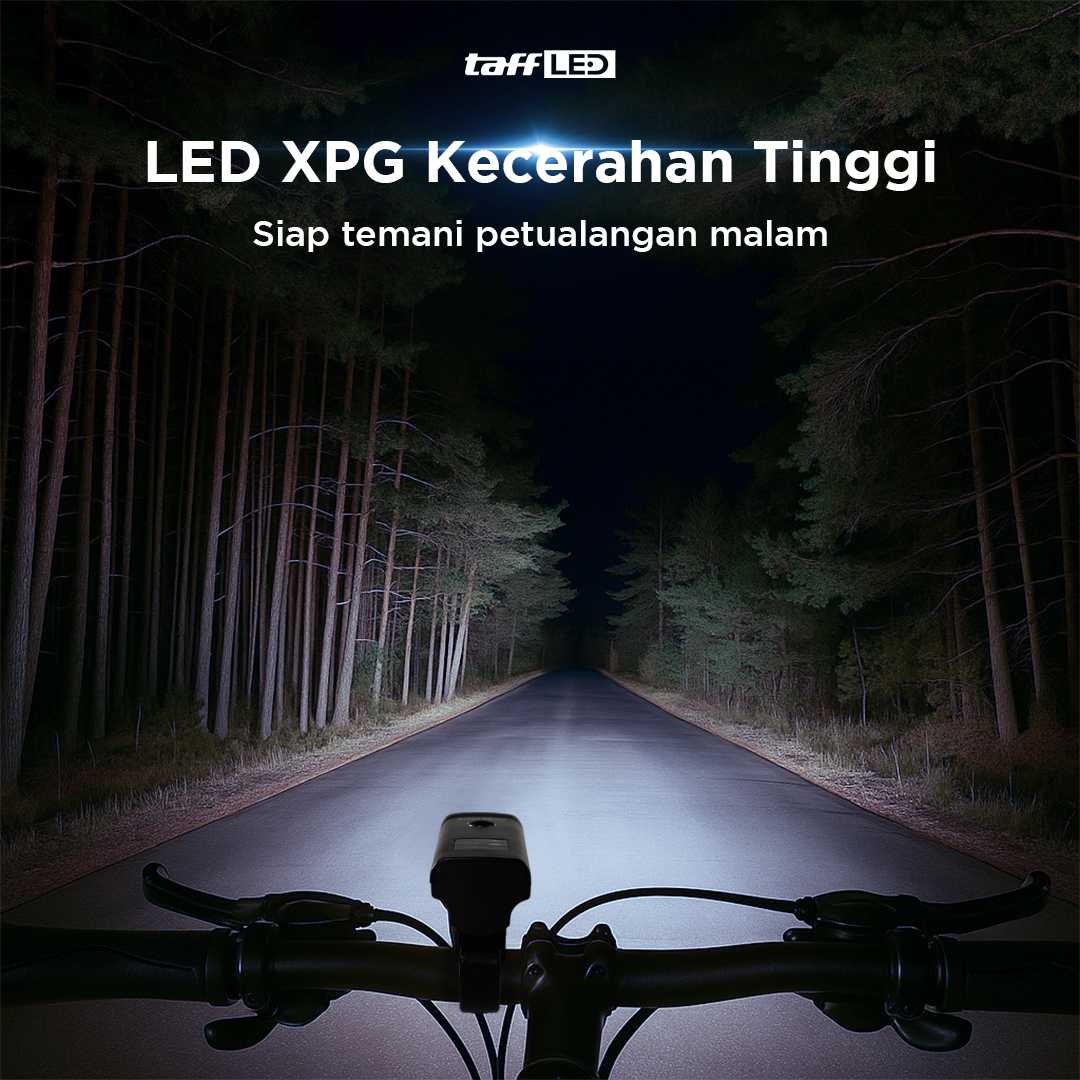 TaffLED Lampu Depan Sepeda Bike Light USB Recharge LED XPG 350 Lumens - HJ-047 - Gambar 2