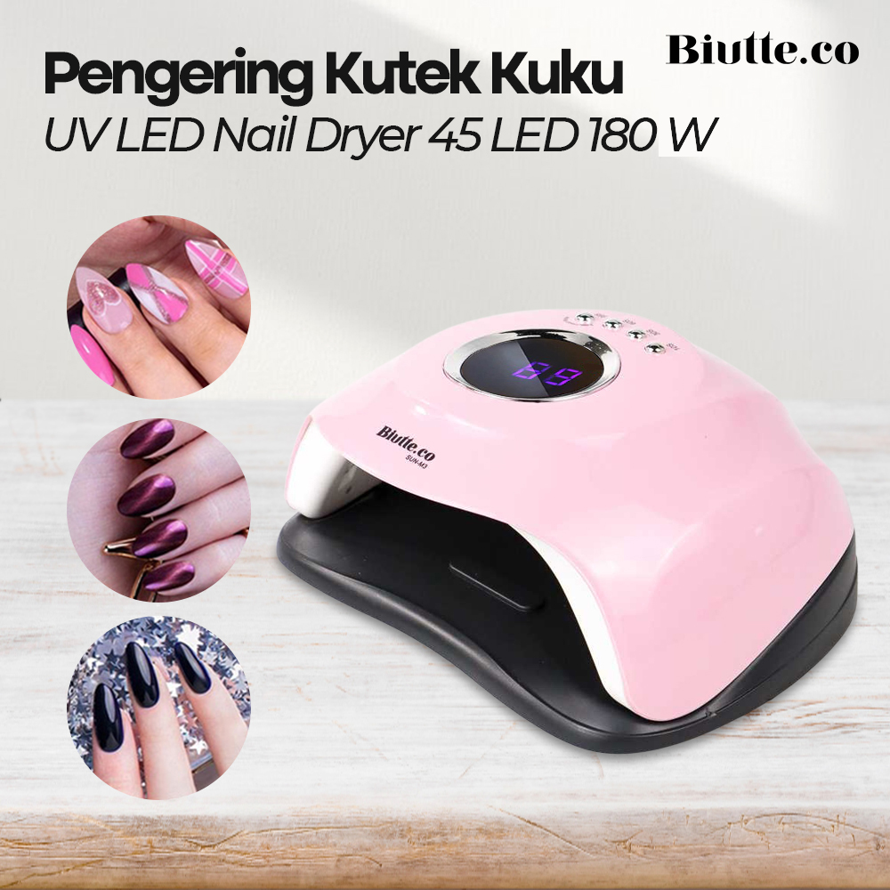 Biutte.co Pengering Kutek Kuku UV LED Nail Dryer 45LED 180W - SUN-M3