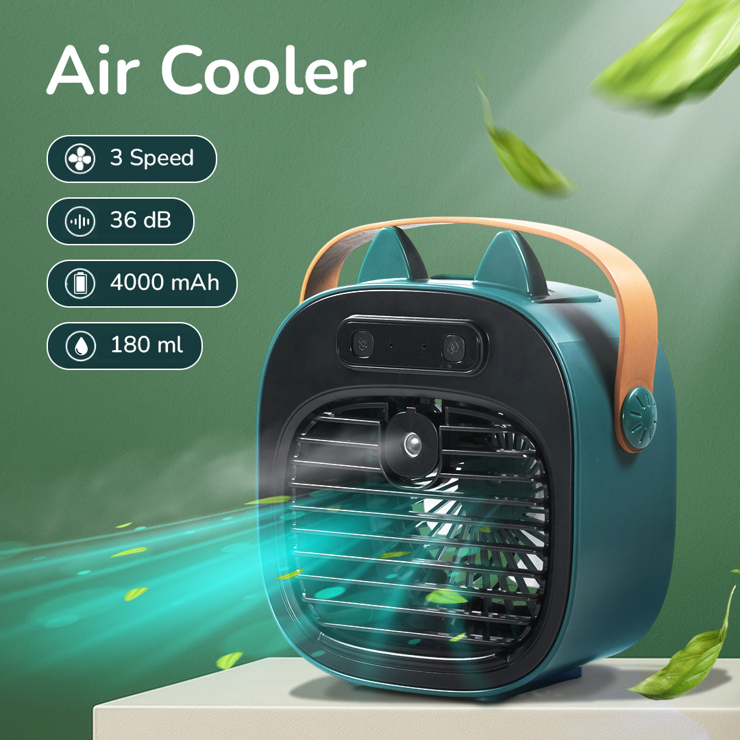JENNIOEM Air Cooler Mini Fan AC Kipas Penyejuk Ruangan 180ml - F12