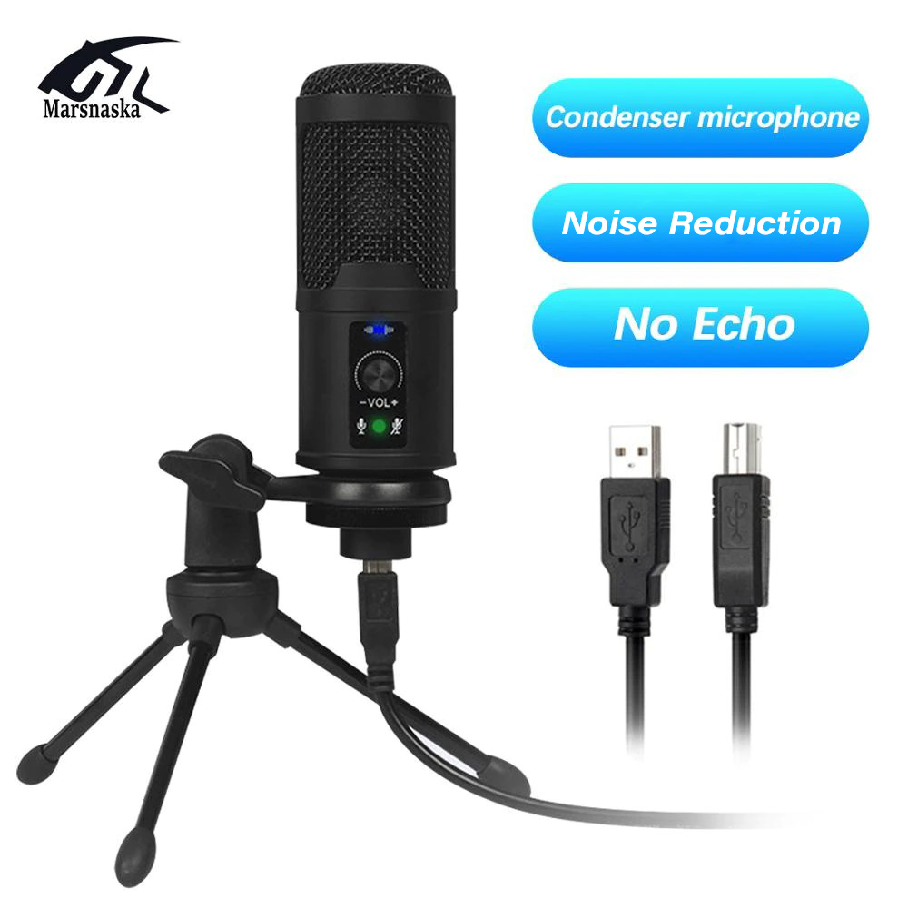 Marsnaska Mikrofon Kondenser USB Condenser Microphone with Stand - BM-65