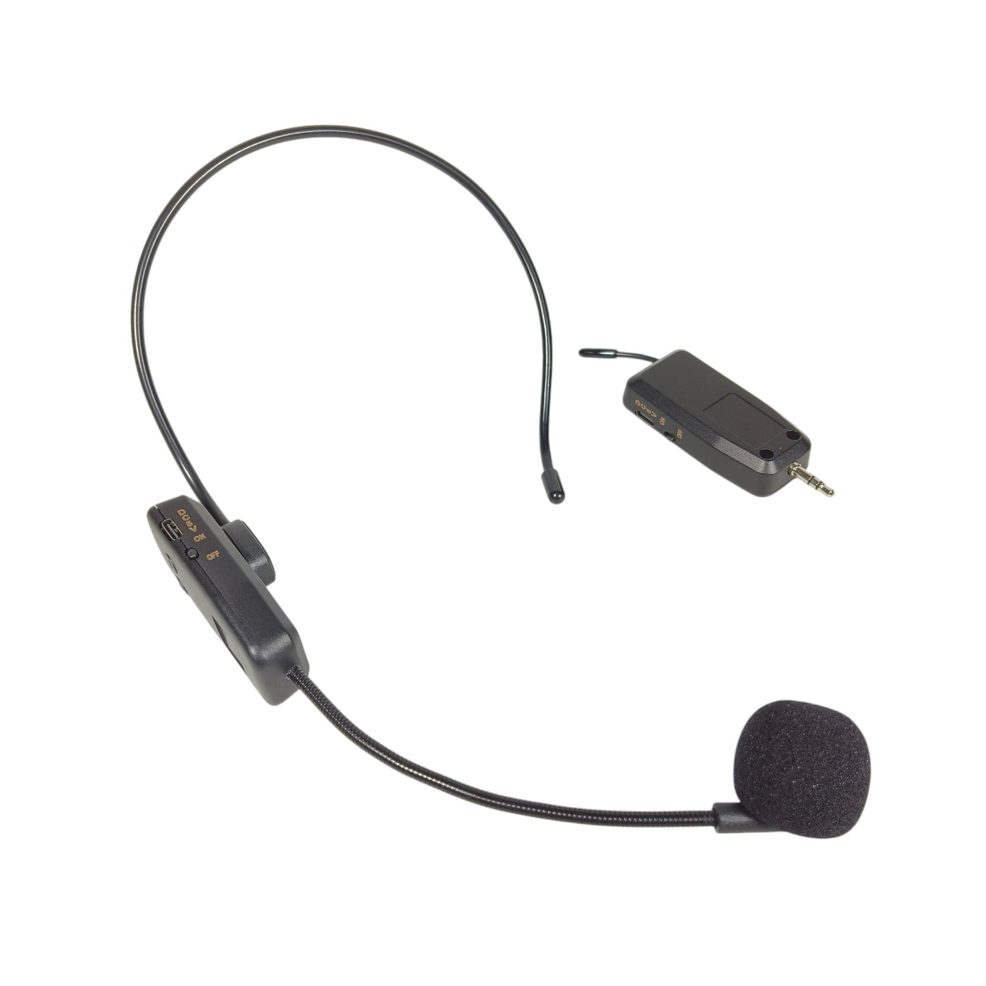Erilles Wireless Microphone 2.4G Headset 300mAh with Receiver - E66