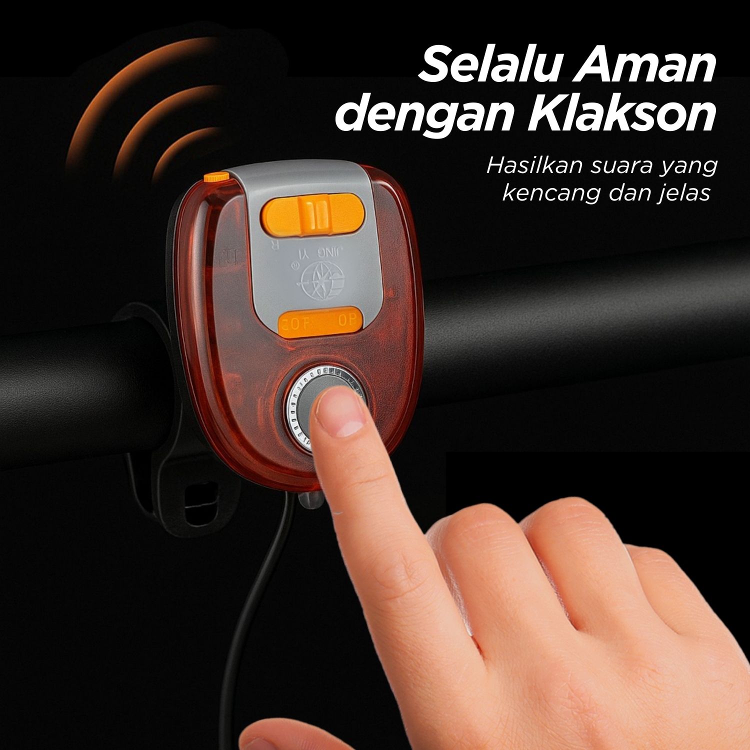 SHU Lampu Belakang Sepeda Klakson Tail Light Turn Signal 3 Modes - JY-608