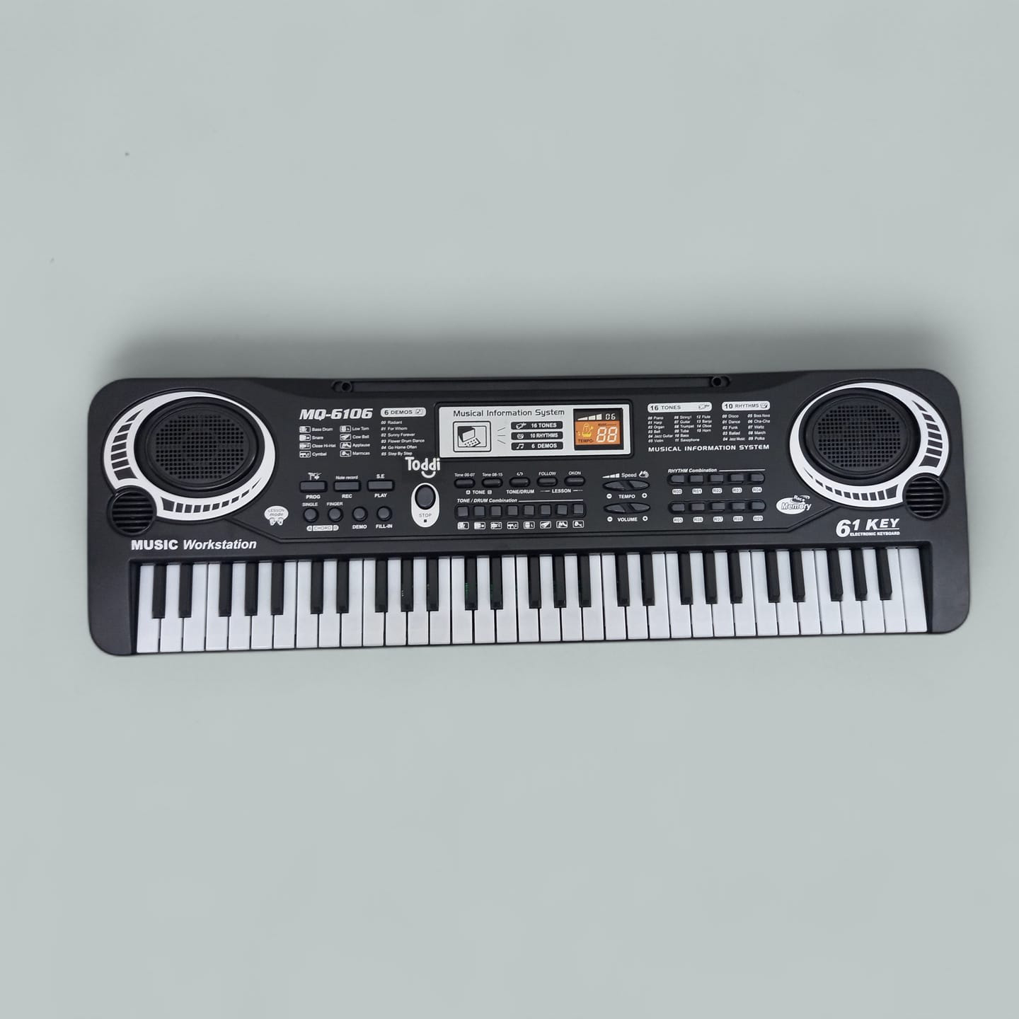 Toddi Organ Piano Digital Electronic Keyboard 61 Keys - MQ-6106