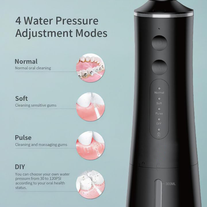 TaffOmicron Water Flosser Dental Irrigator Pembersih Karang Gigi 300ml - BV-609
