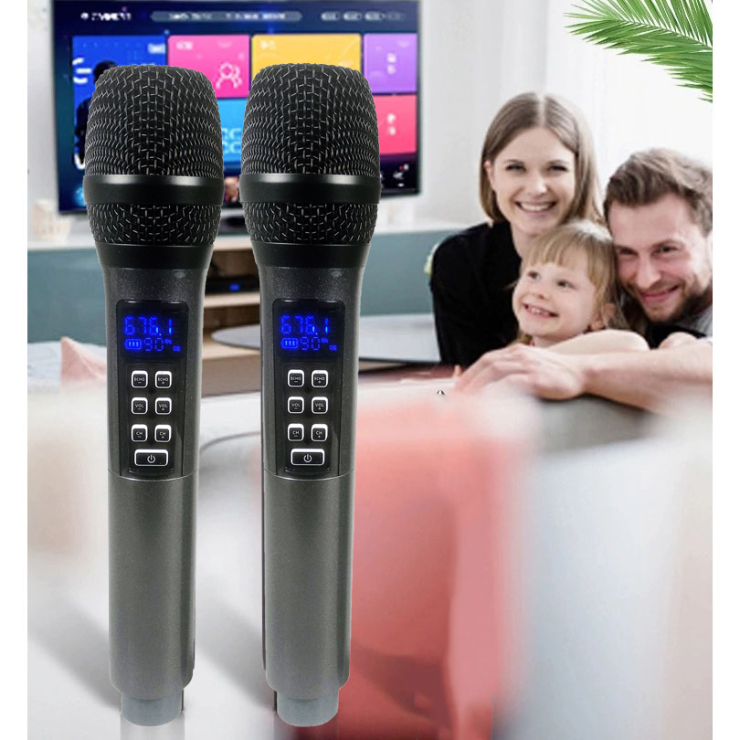 Rellent Mikrofon Karaoke Mic Wireless UHF Portable KTV - D300