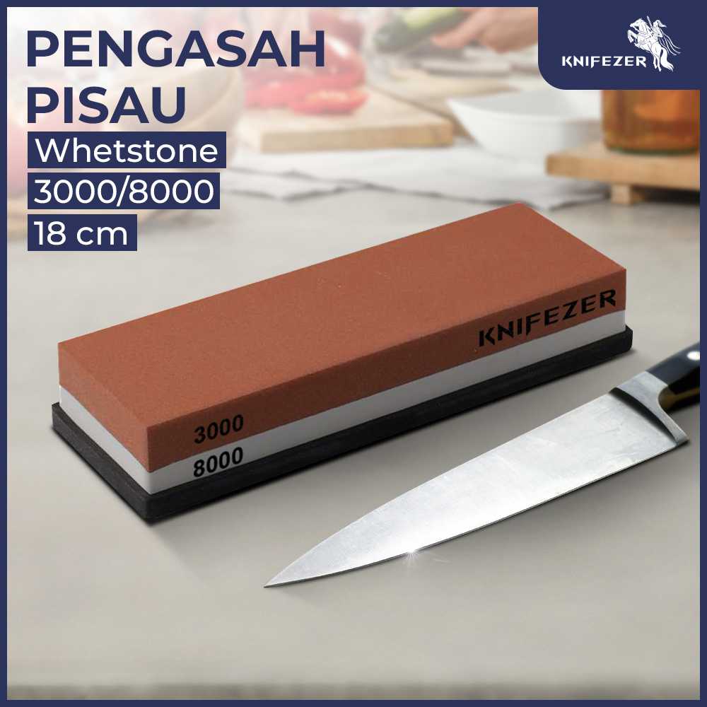 KNIFEZER Glitzy Batu Pengasah Pisau Whetstone Knife Sharpener 18cm - WKSS-01