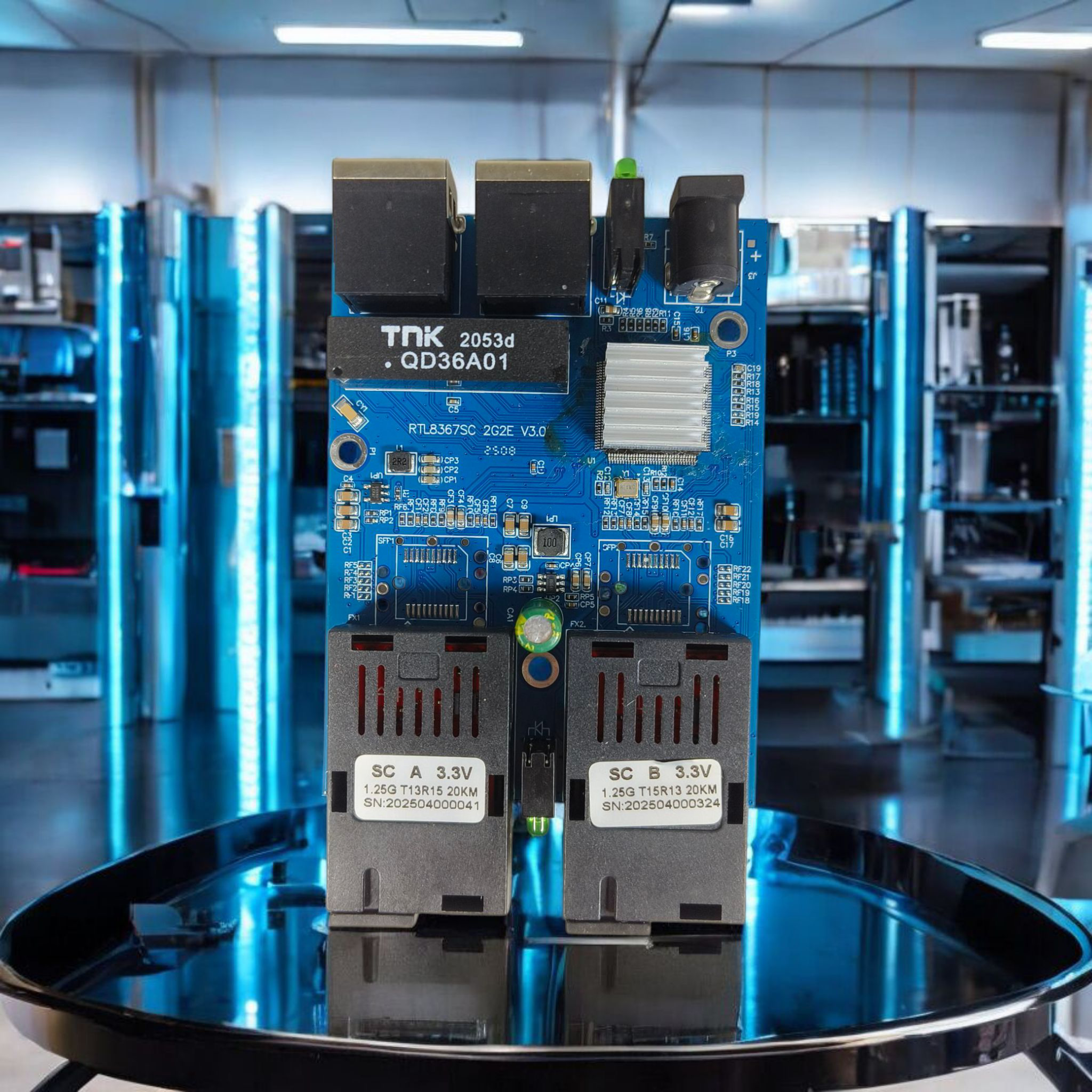 TNK Gigabit Fiber Optical Ethernet Media Converter - 2GF2GE
