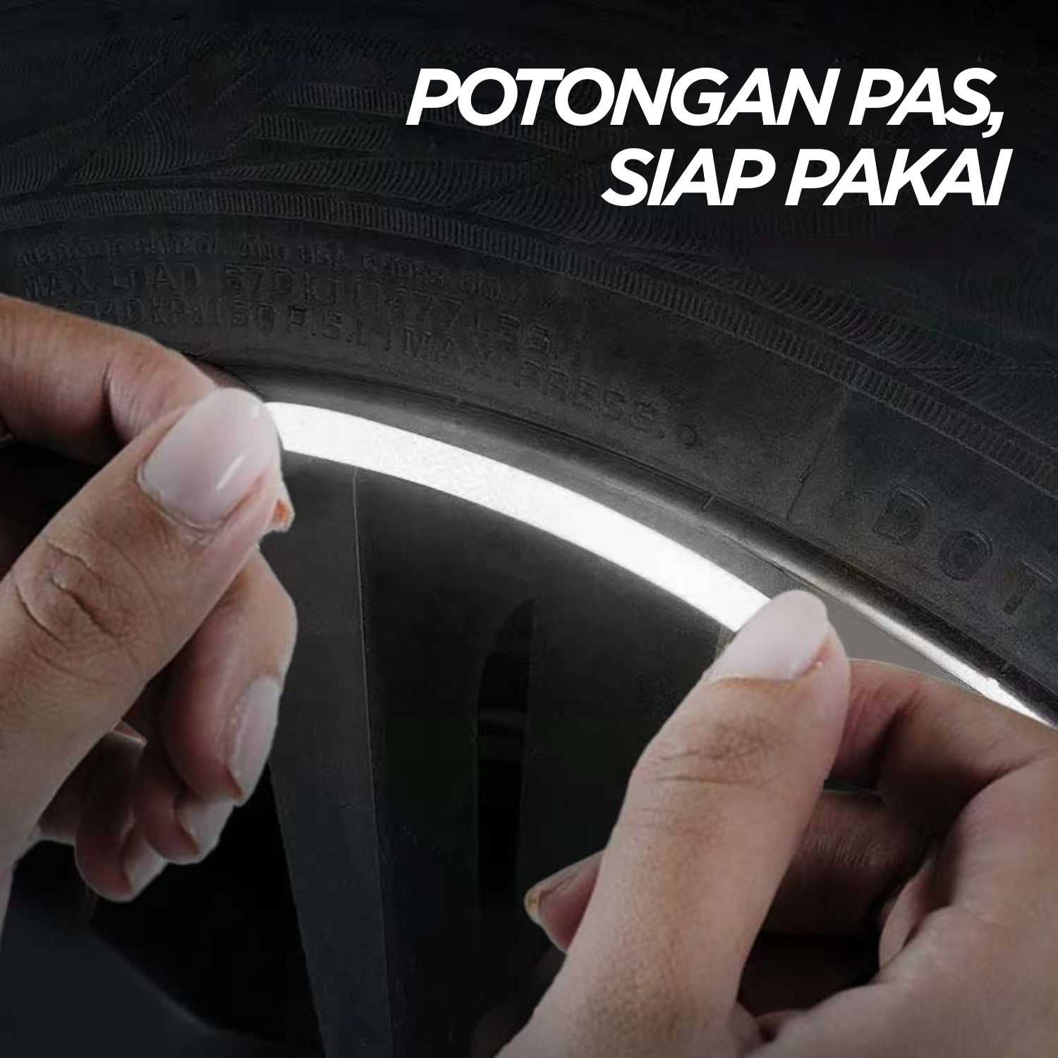 TaffSPORT Stiker Velg Roda Sepeda Bicycle Wheel Reflective 8 Strip - A-0001 - Gambar 4