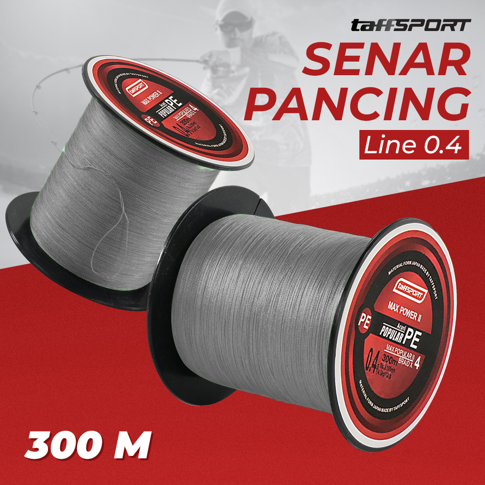 TaffSPORT Senar Pancing PE 4 Braided Strand Fishing Line 300M - BLTP