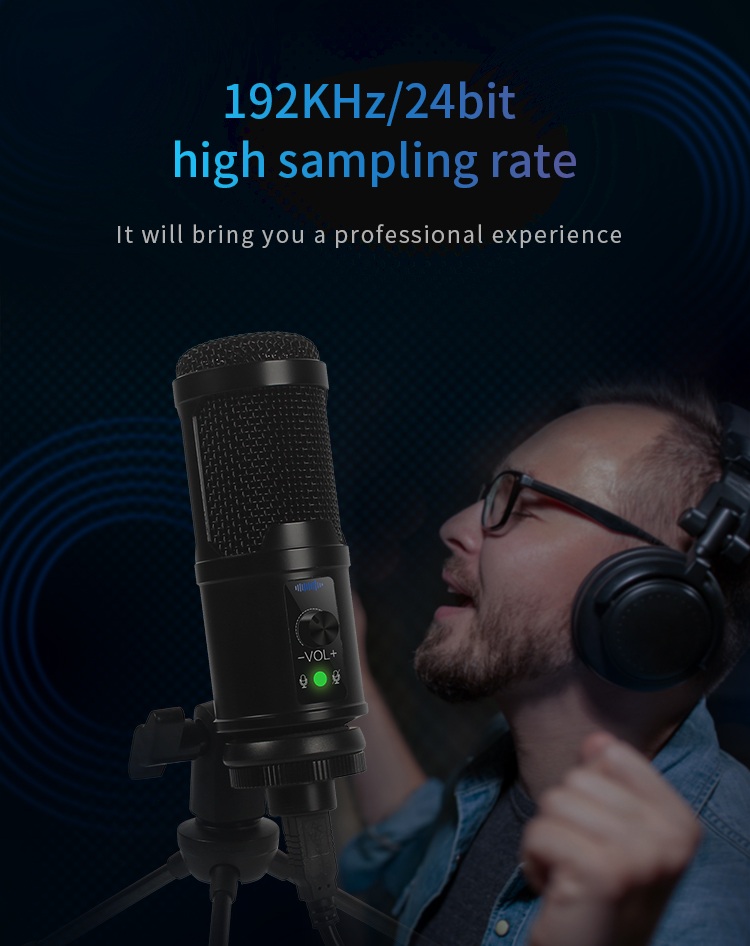 Marsnaska Mikrofon Kondenser USB Condenser Microphone with Stand - BM-65