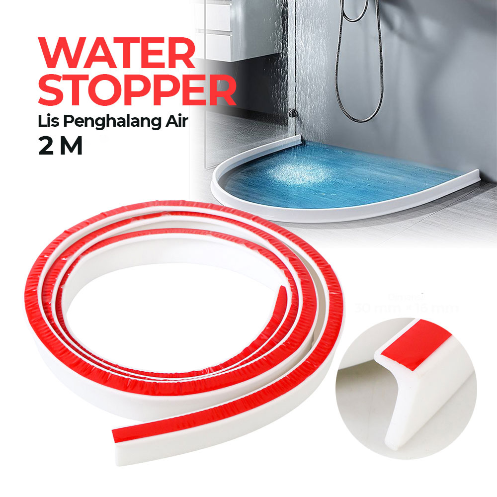 TaffHOME Lis Water Stopper Bar Silikon Penghalang Air Sealing Strip 2M - WS01