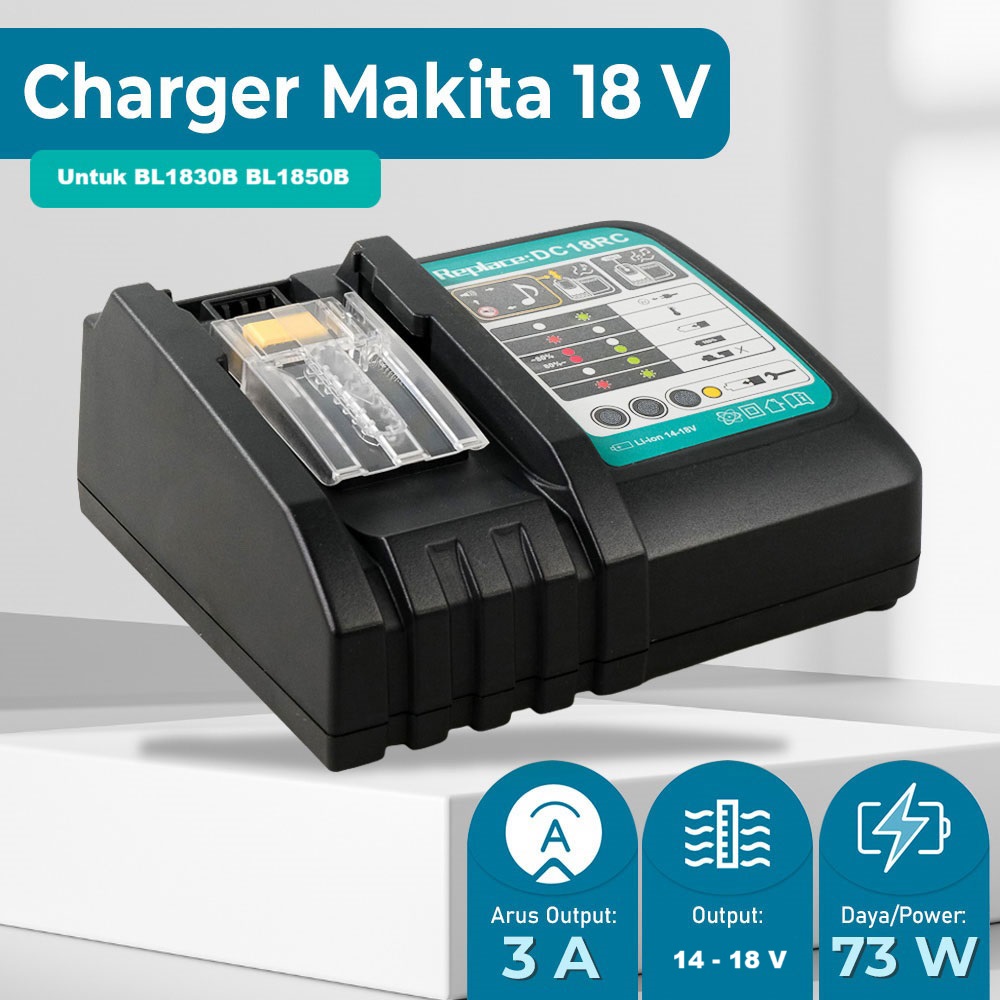 MTX Charger Makita DC18RC LTX 18V Lithium EU Plug for BL1830B BL1850B - 90058-CH