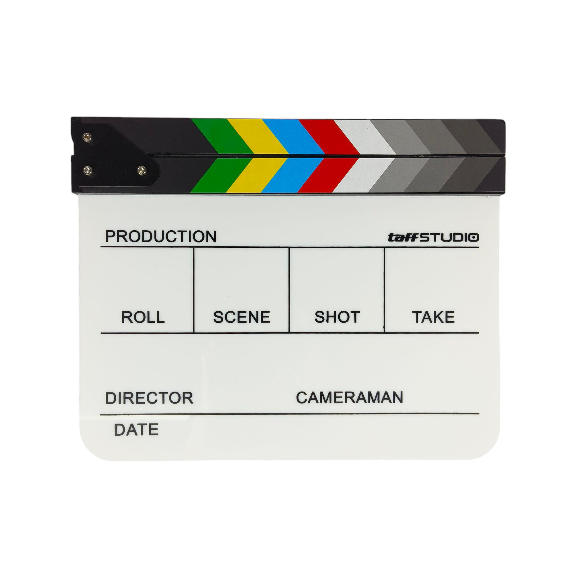 TaffSTUDIO Profesional Clapper Board Colorful Acrylic - TS-3EL