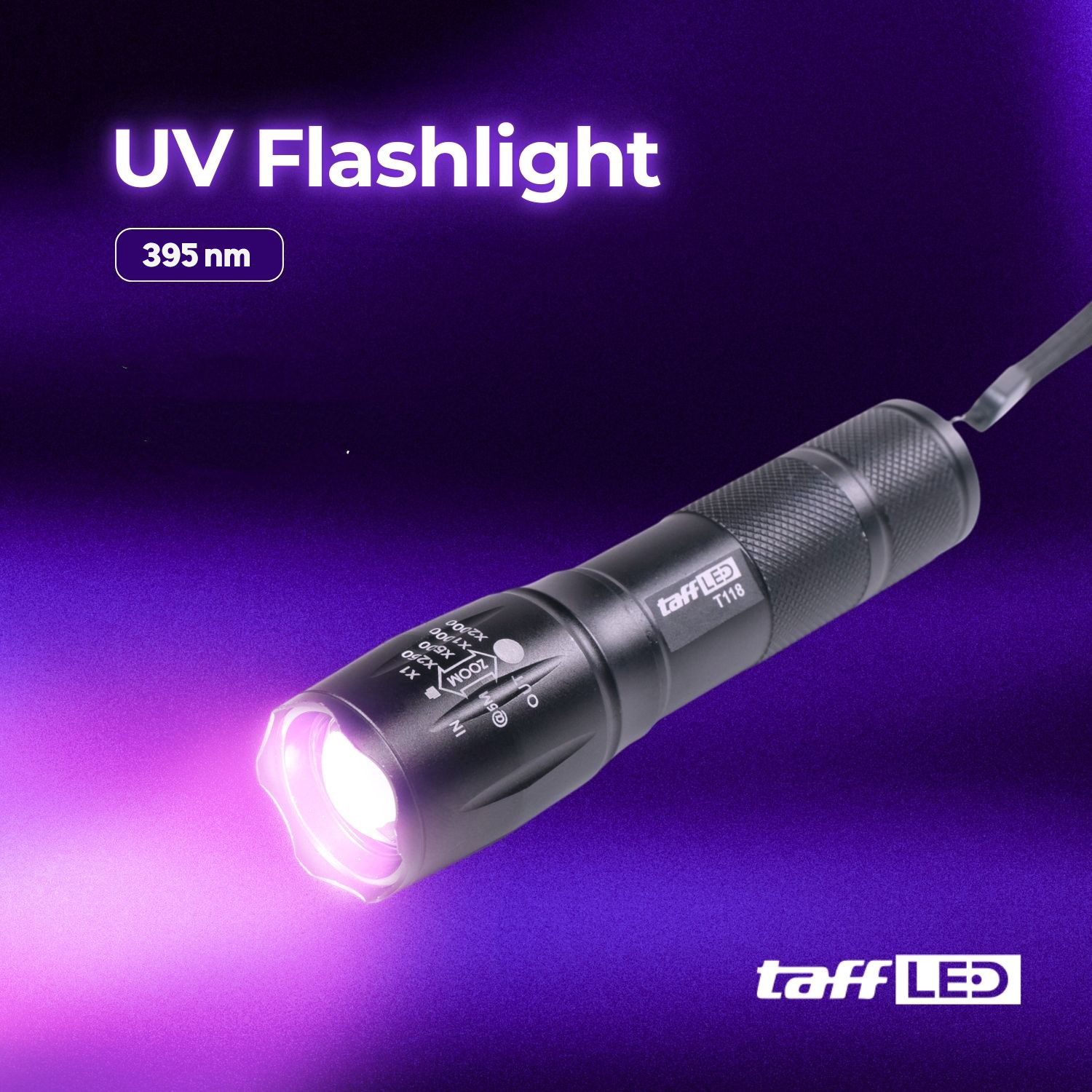 TaffLED Senter LED Cree T6 1000 Lumens with 395nm UV Light - T118