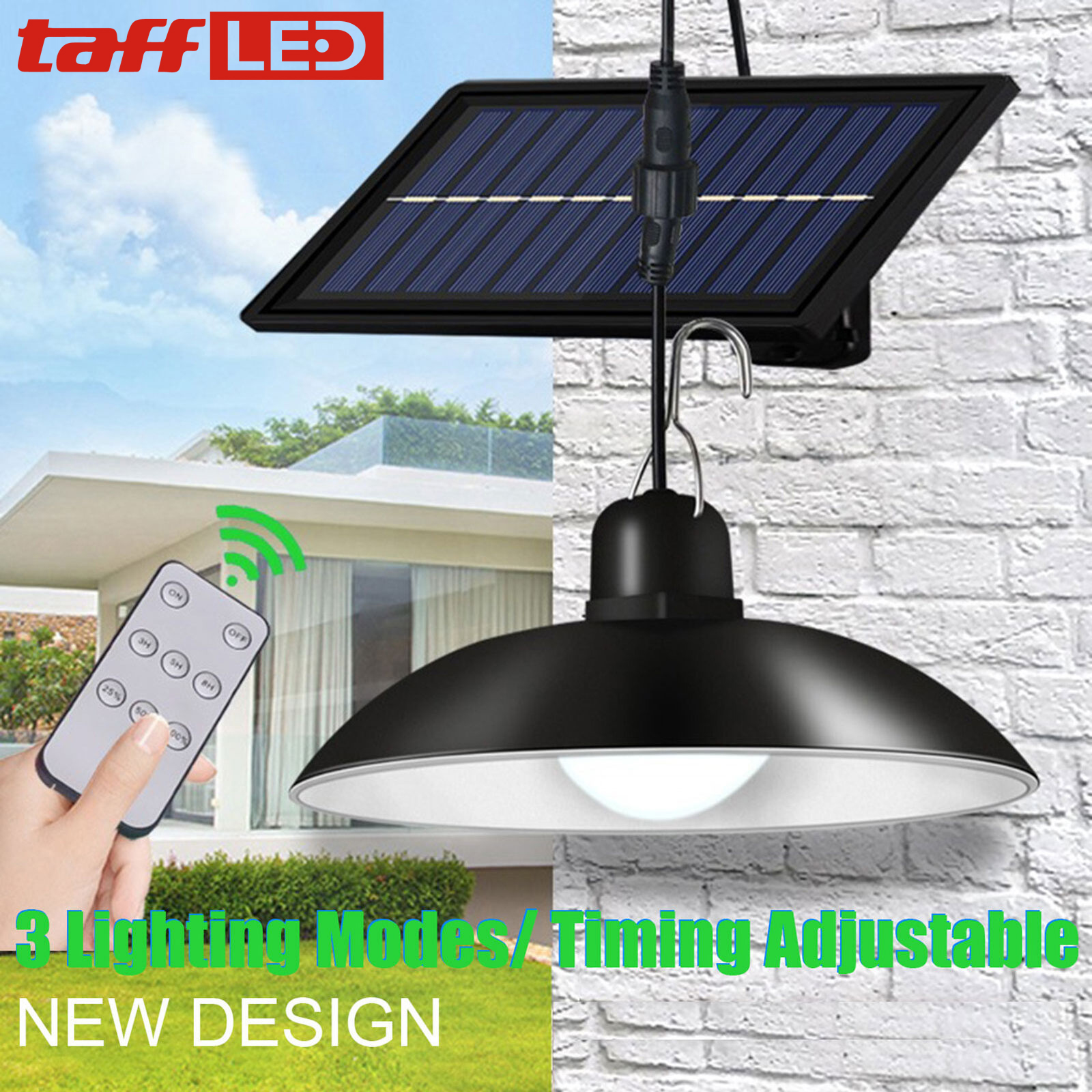 TaffLED Lampu Gantung Solar IP44 Cool White 400 Lumens with Remote - AMR24