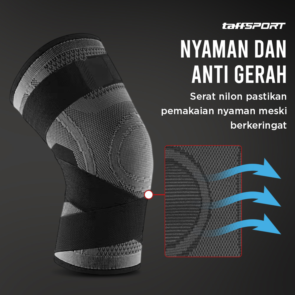 TaffSPORT Pelindung Lutut Olahraga Knee Support Sport Fitness - A-7720