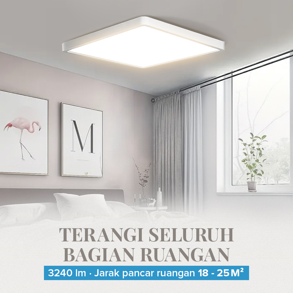 MARPOU Lampu Plafon LED Ceiling Light 36W 40x40 cm Warm White - MA36