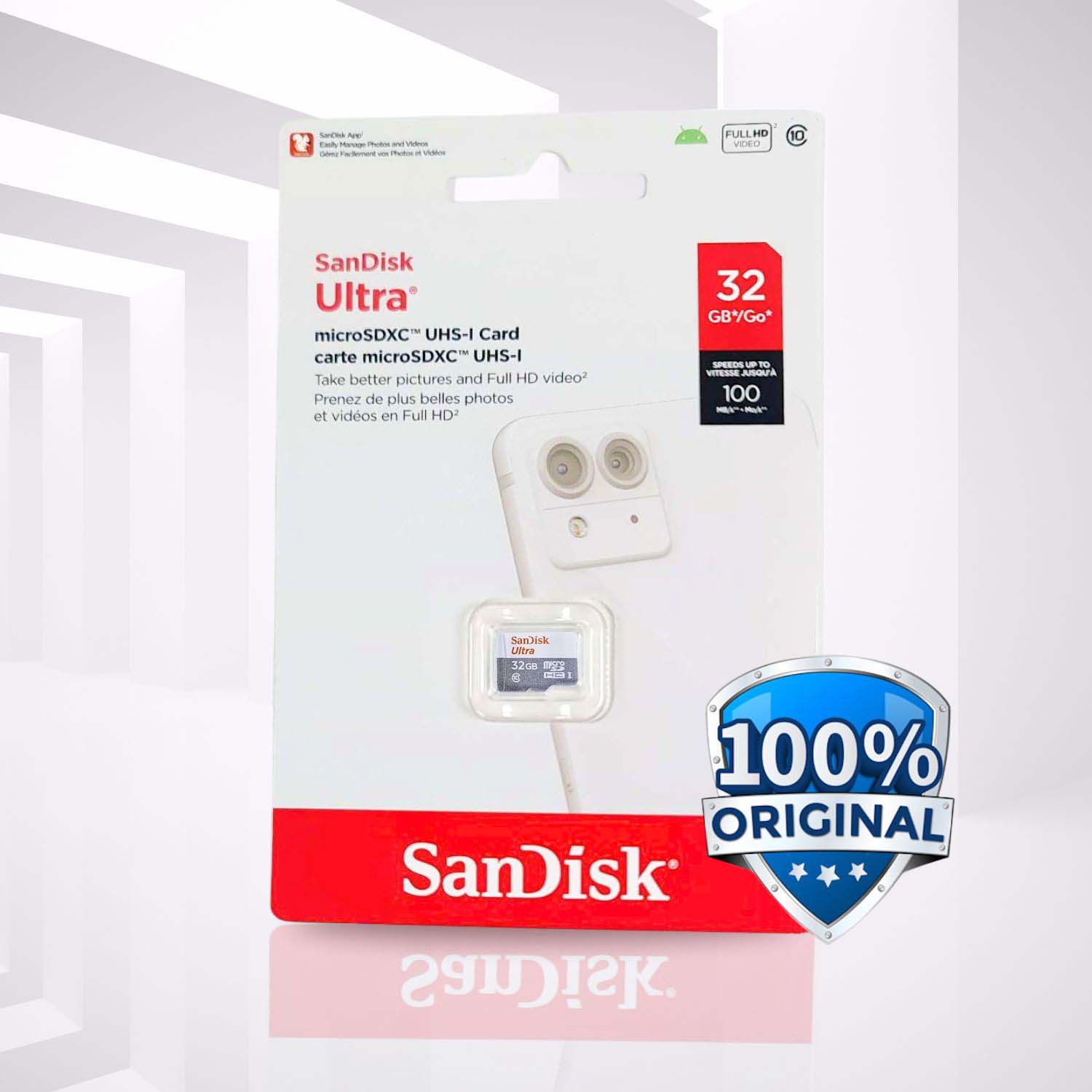 Kartu Memori CCTV MP3 Penyimpanan Ultra microSDHC/SDXC UHS-I Class 10 100MB/s - SDSQUNR