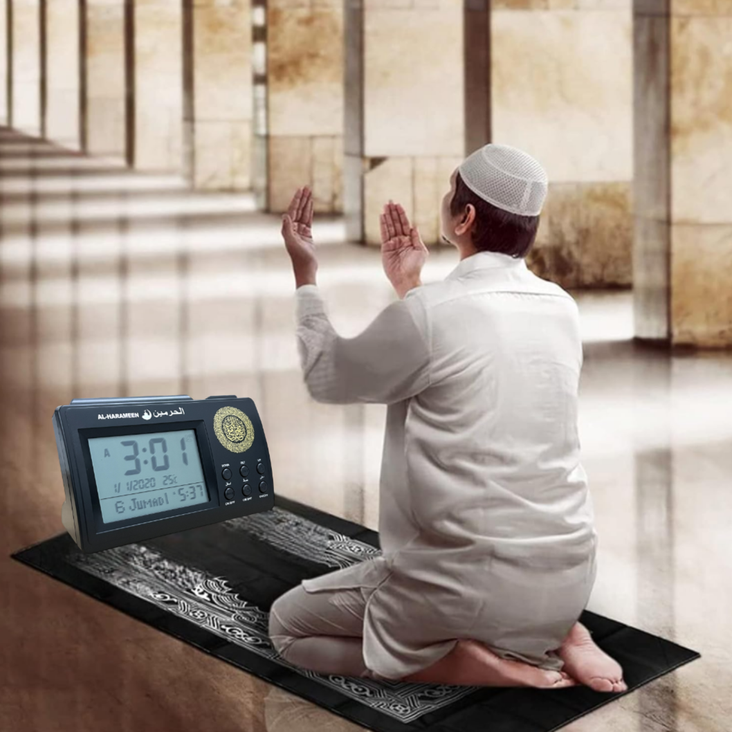 AL-HARAMEEN Jam Meja Digital Alarm Adzan Muslim Prayer Watch Clock - HA-3006