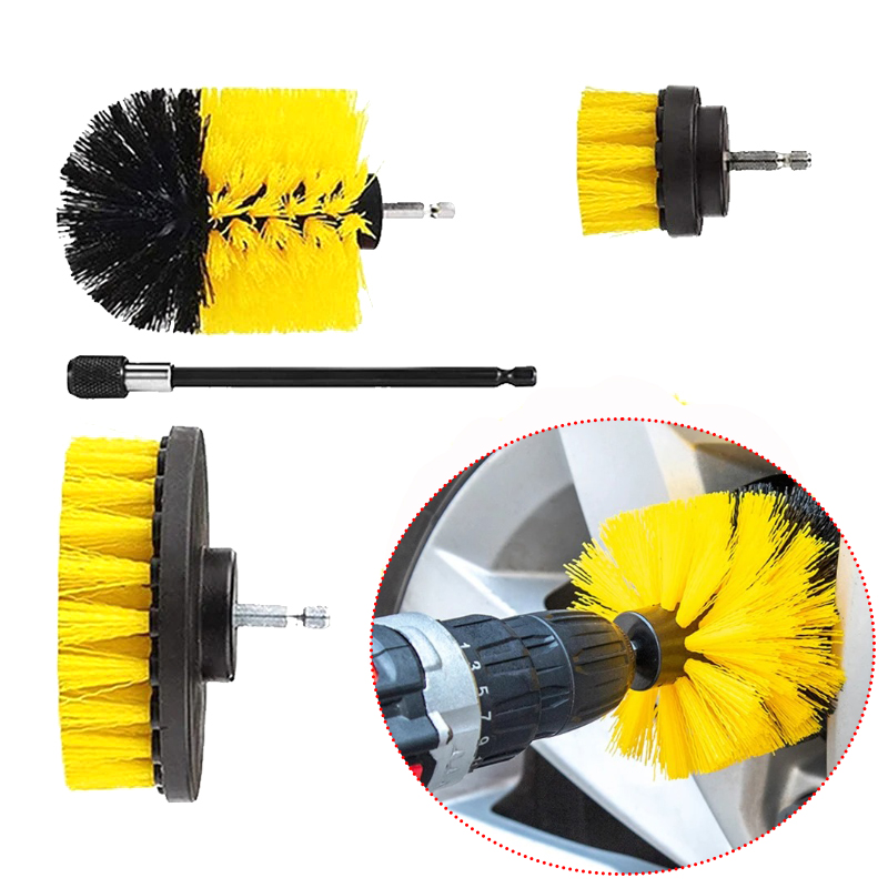 Tress Kepala Sikat Pembersih Car Polisher Bathroom Kit 4 PCS - INU04