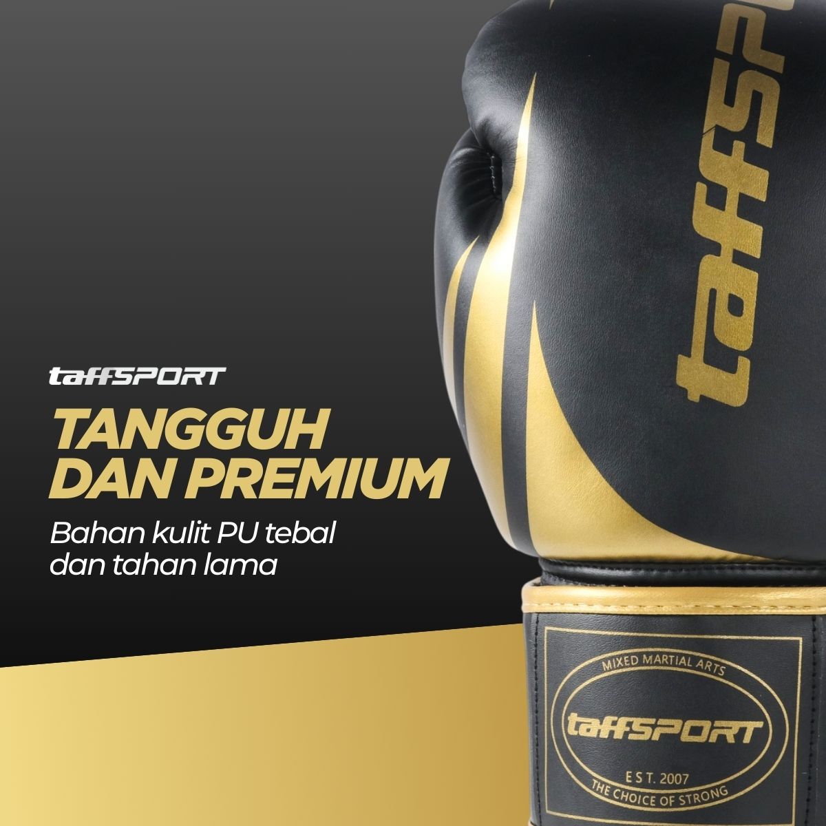TaffSPORT Sarung Tangan Tinju Muay Thai Boxing MMA Breathable - PRO-BG-BN03