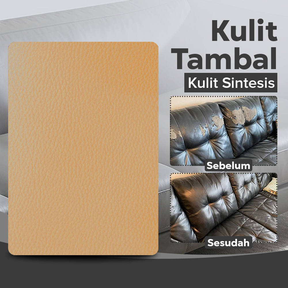 QJH Kulit Sintetis Tambal Sofa Self Adhesive Patches Sticker 30x25cm - RX277