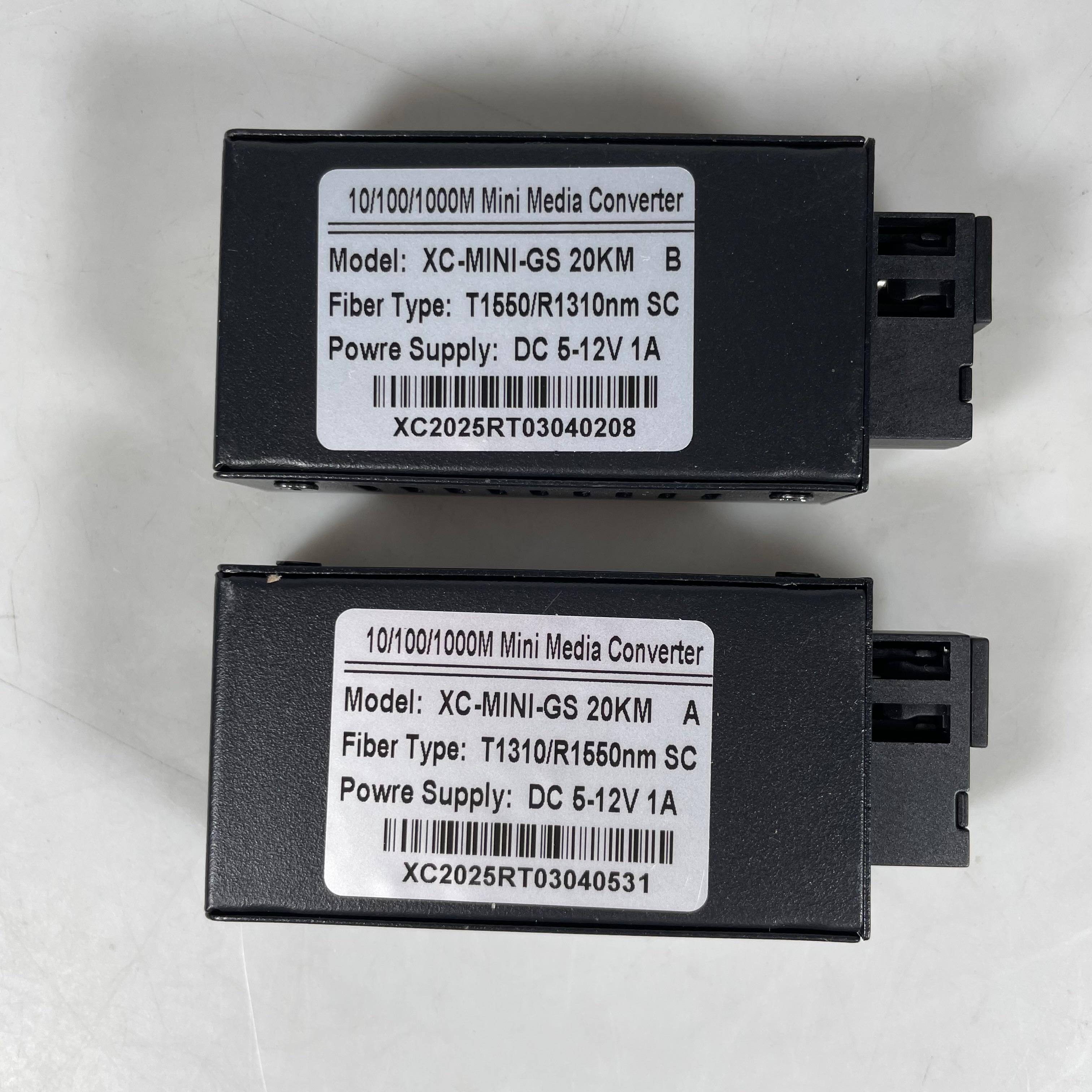 Xicom Gigabit Fiber Optical Ethernet Media Converter 1000MB/s - XC-MINI-GS