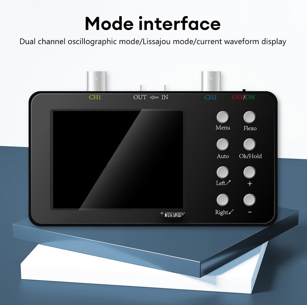ENGINEER Oscilloscope Digital Dual Channel Lissajous Mode 3.2 Inch - SCO2