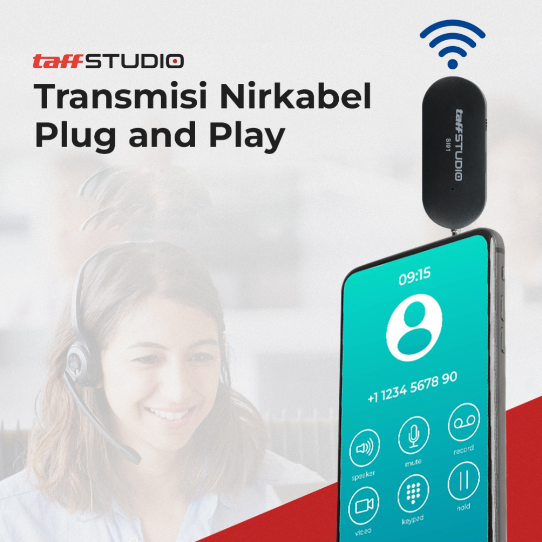 TaffSTUDIO Wireless Microphone 2.4 GHz Headset CS with Receiver - SI01