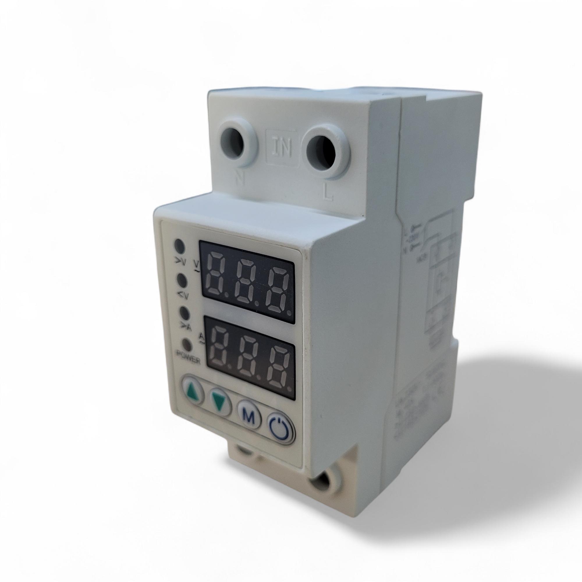 BEVAV MCB Digital Din Rail Over Voltage Current Protector 220V 40A - VAP-2P