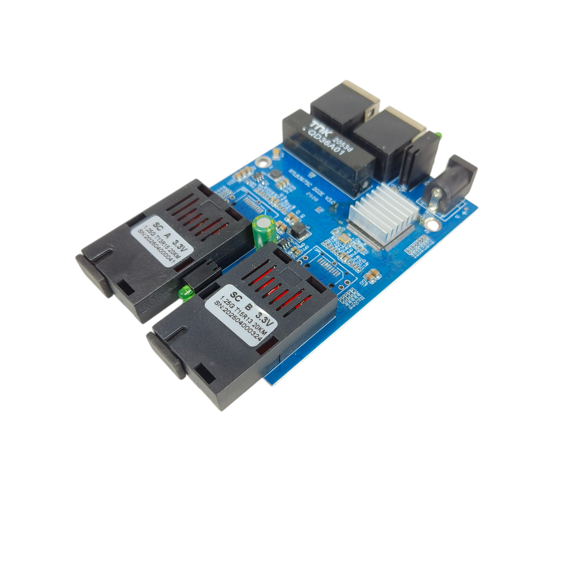 TNK Gigabit Fiber Optical Ethernet Media Converter - 2GF2GE
