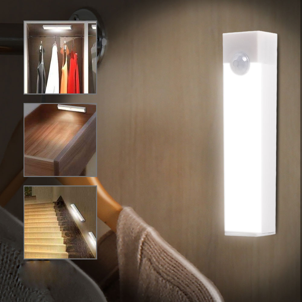 CNP Lampu Tempel Lemari Mini Sensor PIR Cabinet Light Cool White USB - CN-100