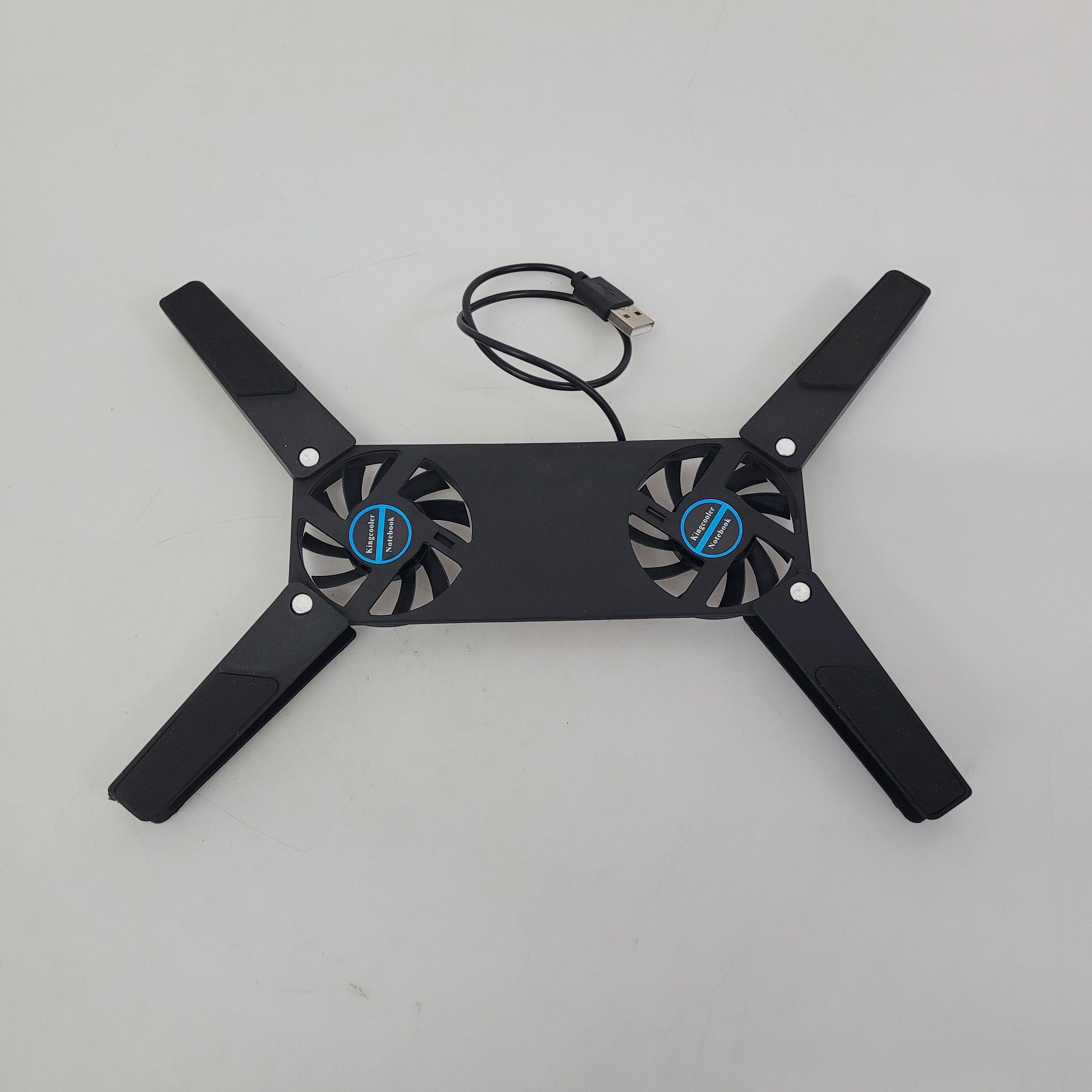 Kingcooler Cooling Pad Laptop Kipas Pendingin Lipat 2 Fan 14 Inch - 818