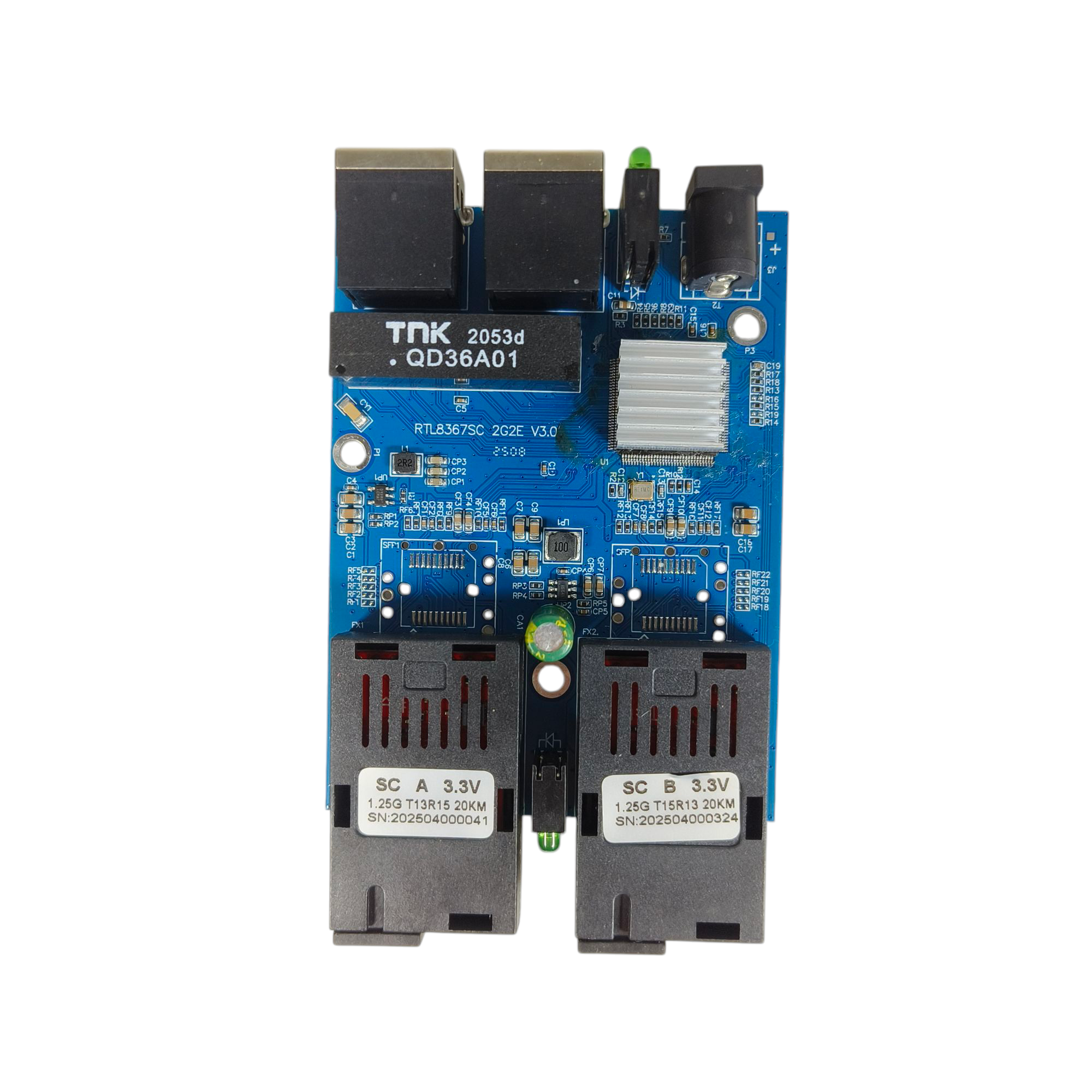TNK Gigabit Fiber Optical Ethernet Media Converter - 2GF2GE