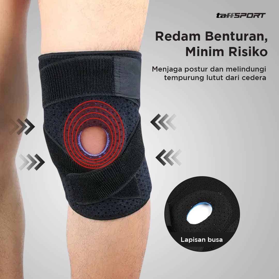 TaffSPORT Pelindung Lutut Olahraga Knee Support Fitness