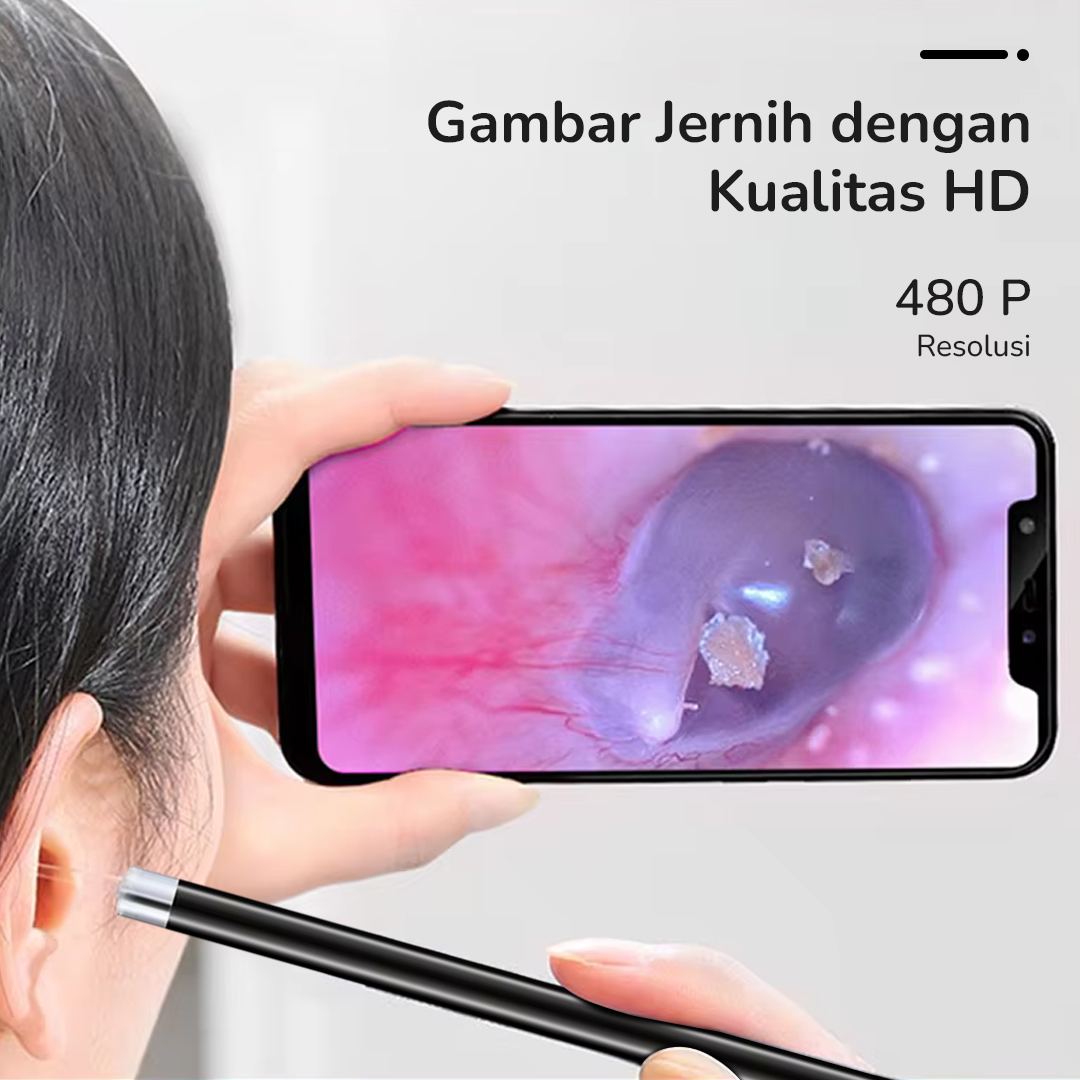 XGKHUT Kamera Endoskopi Pembersih Telinga Otoskop Endoscope HD USB - HUSK-DNEC01