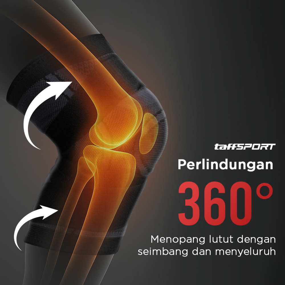 TaffSPORT Pelindung Lutut Olahraga Knee Support Sport Fitness - A-7720