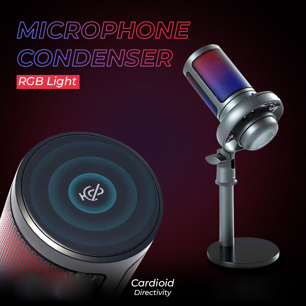 SHOUFEI Mikrofon Kondenser USB Condenser Microphone Studio with Stand - ME6S