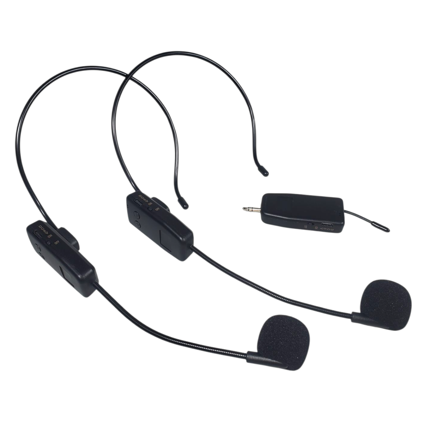 Erilles Wireless Microphone 2.4GHz Headset 2 PCS with Receiver - E65