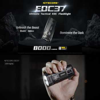 NITECORE Senter LED Flashlight UHi 20 Max Lumin Shield 8000 Lumens - EDC37