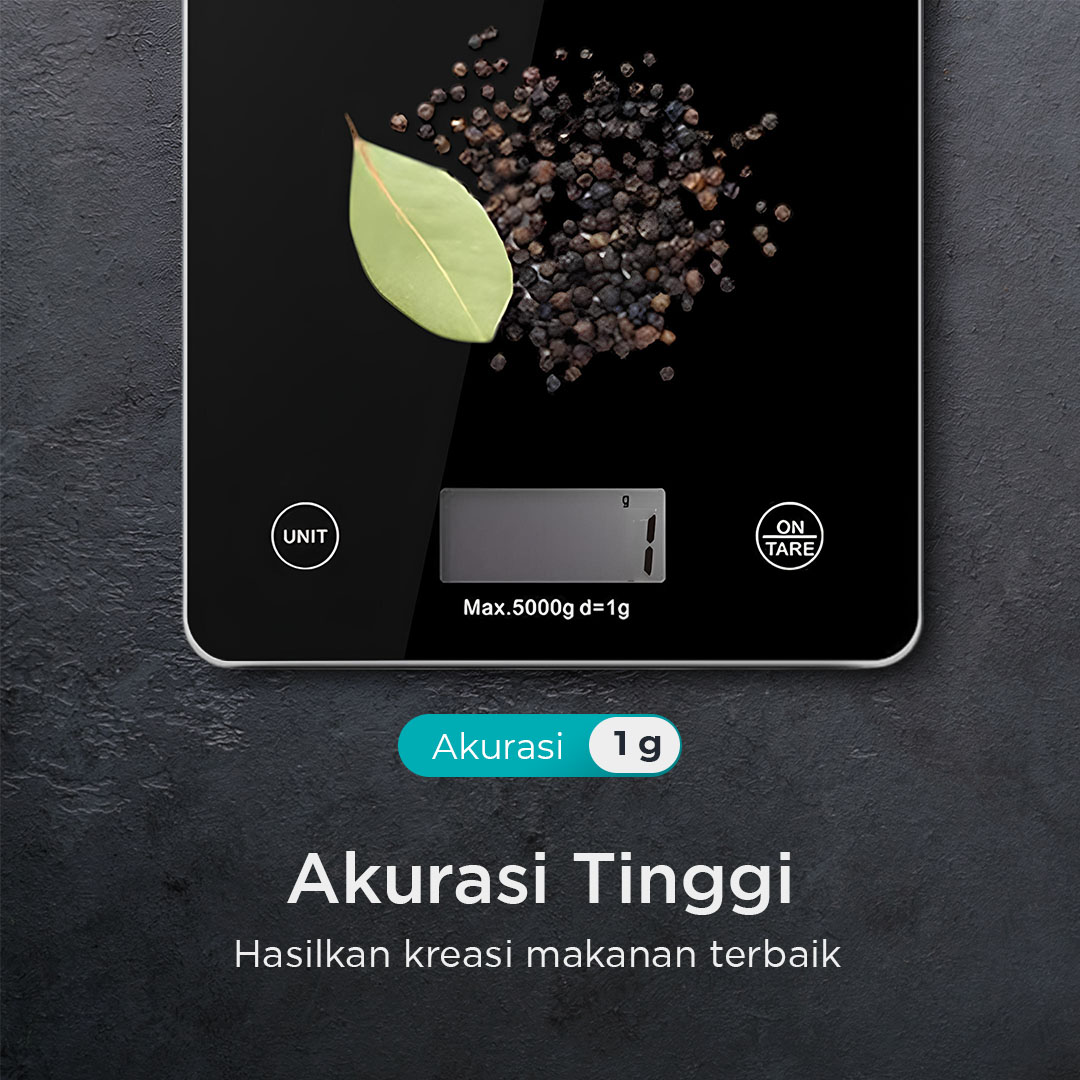 VKTECH Timbangan Dapur Mini Digital Scale 5kg 1g - CK10A
