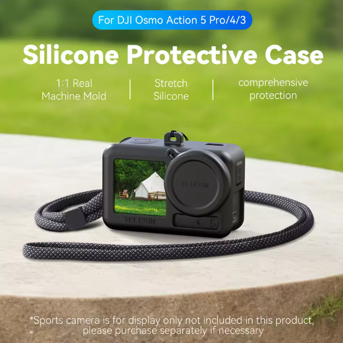 TELESIN Silicone Case DJI OSMO Action 3/4/5 Pelindung Kamera Silikon - S6-PTC-011-TDJ