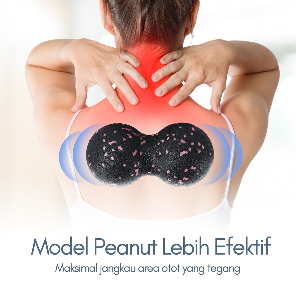 Mertrava Alat Bantu Yoga Peanut Massage Foam Block Roller Ball 8x16cm - D335