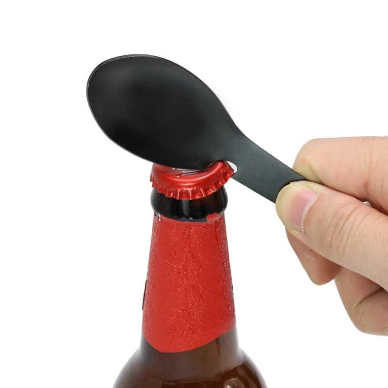 YYEDC Sendok Garpu Pisau Multifungsi Outdoor Camping Spork EDC Tools - LX708