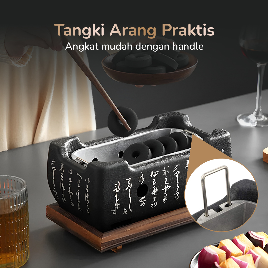 Aihogard Alat Panggang Arang Portable BBQ Japanese Grill Stove - H02