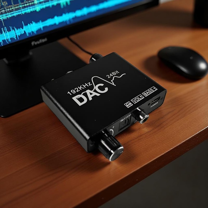 AUKUK Digital Audio Converter DAC Optical Coaxial to Analog RCA - AU340