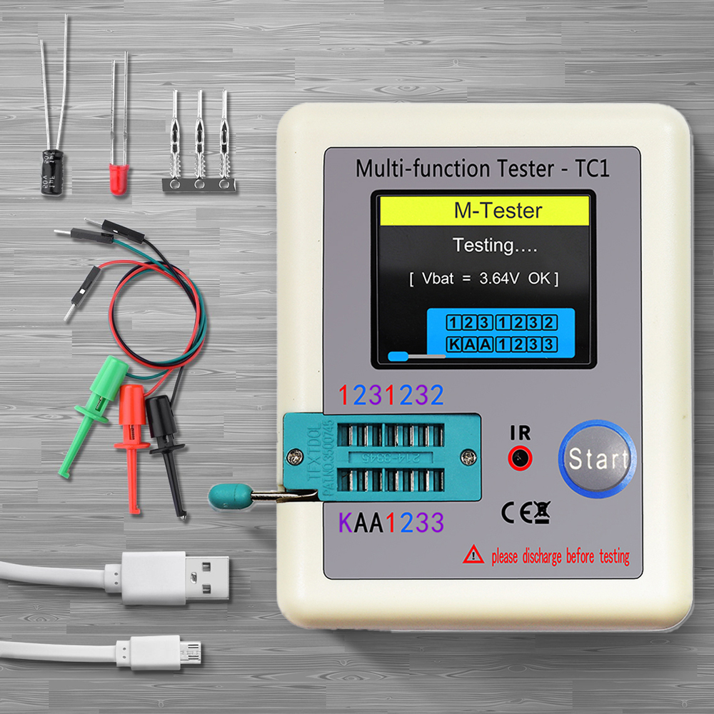BOX Multifunctional Tester Transistor Full Color Graphic Display - LCR-TC1